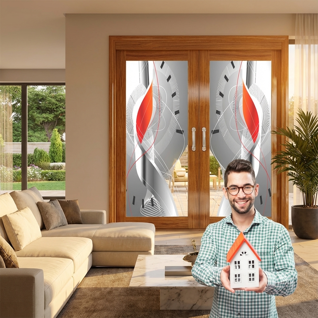 Vetrate artistiche per porte in legno glasstyle serglas design